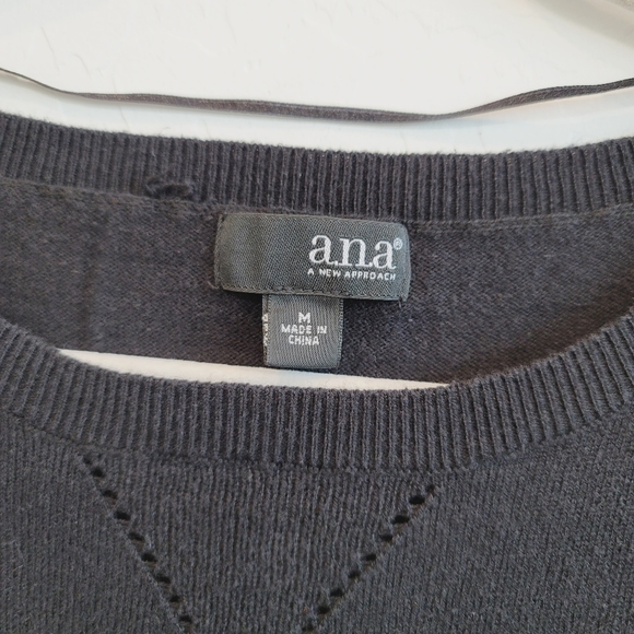 A.N.A. Black Long Sleeves Sweater Dress Women's Size Medium - Picture 7 of 10